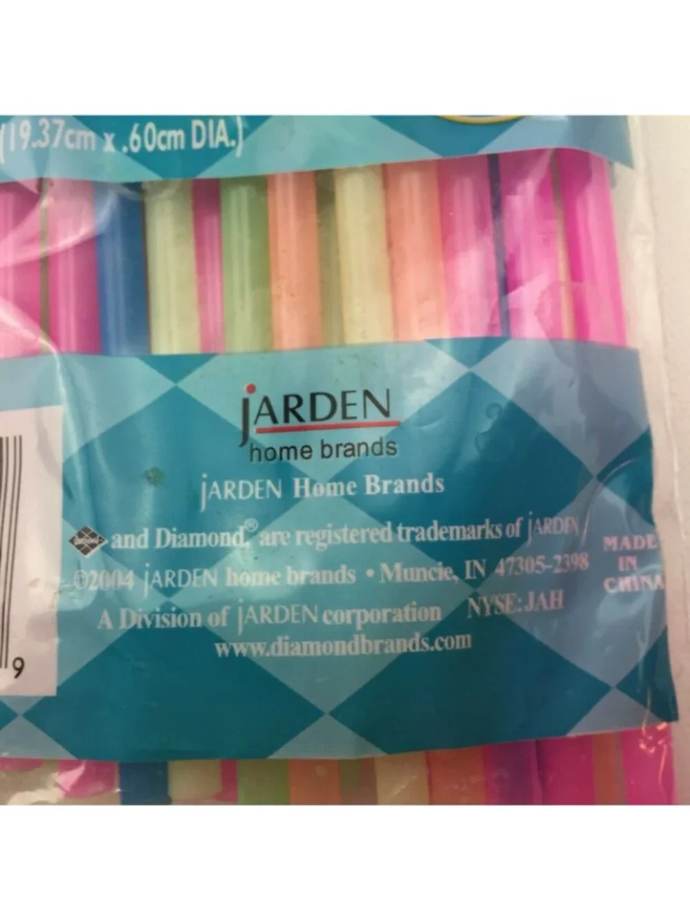 Jarden Home Brands Diamond Forster 50 Neon Plastic Straws Party Pink Yellow Blue